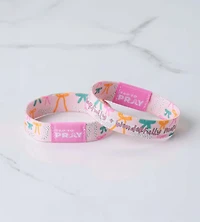 Tap To Pray Wristband Pink Bows
