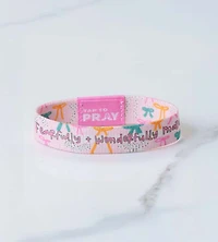 Tap To Pray Wristband Pink Bows