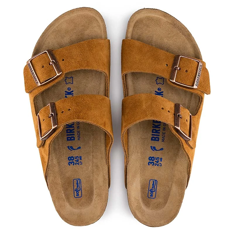 Women's Arizona Soft Footbed Suede Leather Sandals Mink