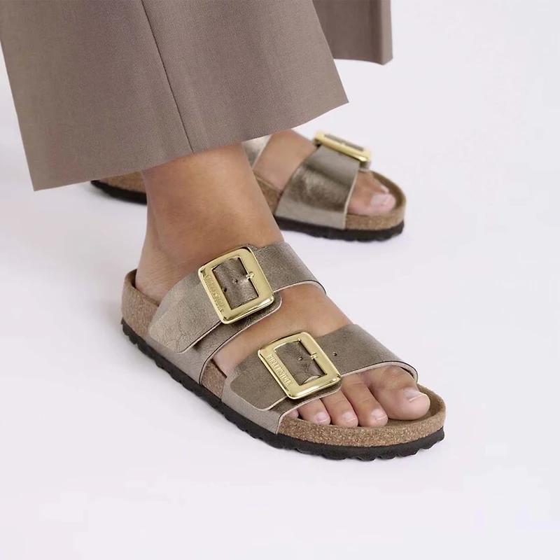 Sydney Luxe Buckle Sandals Taupe