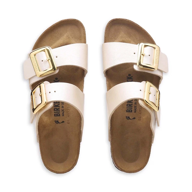 Sydney Luxe Buckle Sandals Pearl