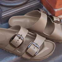 Women's Arizona Big Buckle EVA Sandals Gray Taupe
