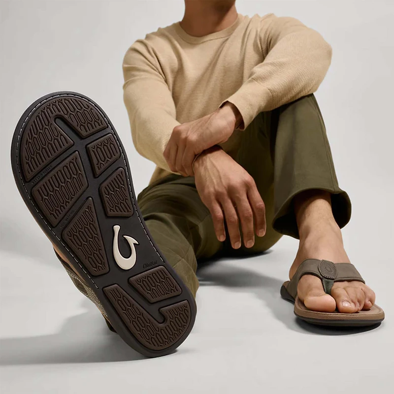 Men's Tuahine Sandals Hunter and Golden Sand