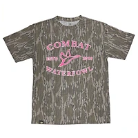 Mossy Oak Camo Pink Combat Logo Short Sleeve T-Shirt