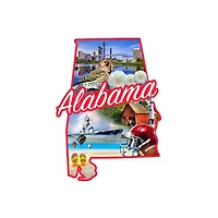 Alabama Large Foil Magnet