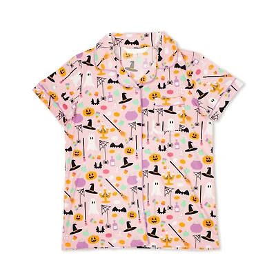Women's Sweet and Spooky Pajama Button Up Top