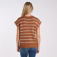 Short Sleeve Stripe Sweater Top