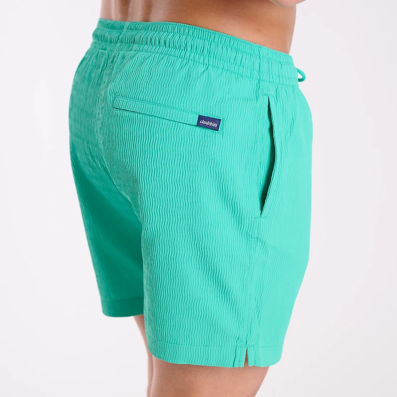 The Real Teals Textured 5.5 Inch Lined Swim Shorts