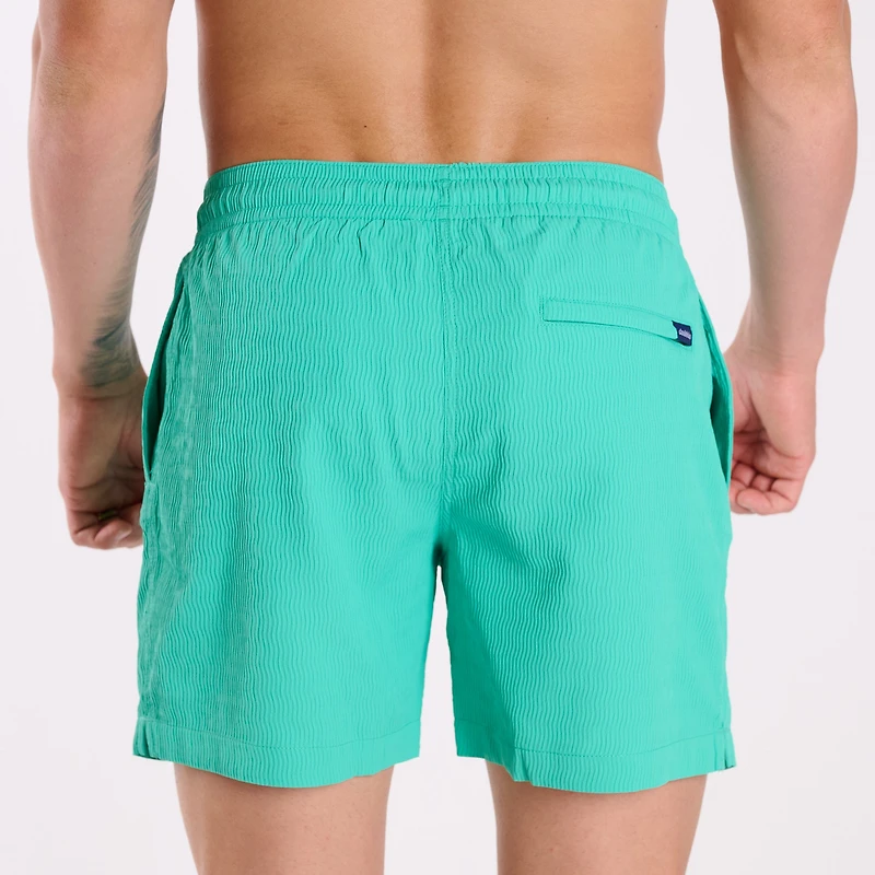 The Real Teals Textured 5.5 Inch Lined Swim Shorts