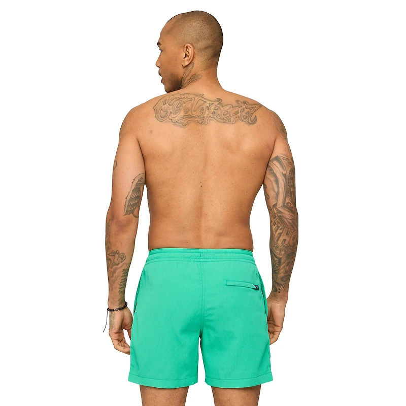 The Real Teals Textured 5.5 Inch Lined Swim Shorts
