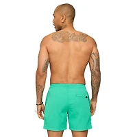 The Real Teals Textured 5.5 Inch Lined Swim Shorts