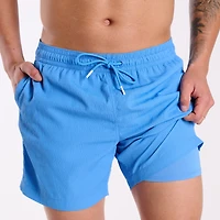 The Cascade Coolers Textured 5.5 Inch Lined Swim Shorts