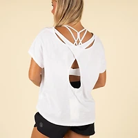 Short Sleeve Twist Back Athletic Tee