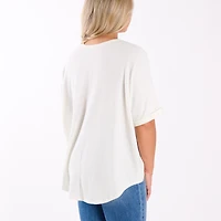 Crepe Swing Short Sleeve Top