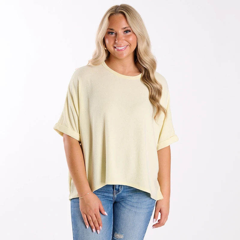 Crepe Swing Short Sleeve Top