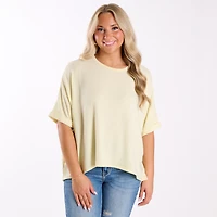 Crepe Swing Short Sleeve Top