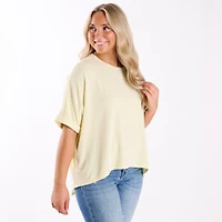 Crepe Swing Short Sleeve Top