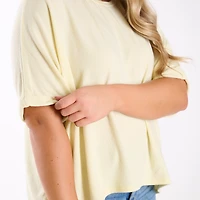 Crepe Swing Short Sleeve Top