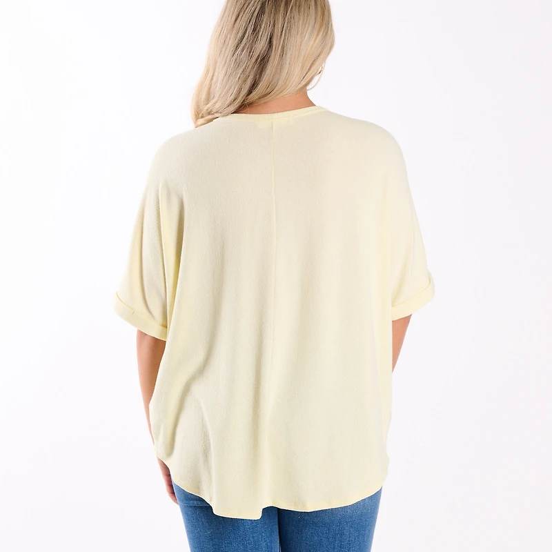 Crepe Swing Short Sleeve Top