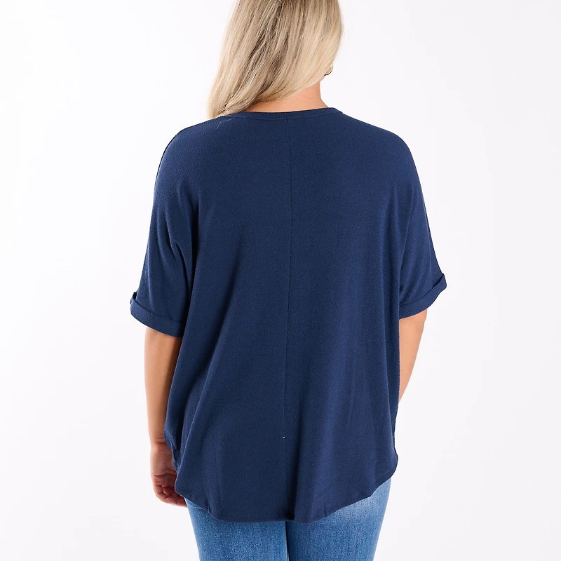 Crepe Swing Short Sleeve Top