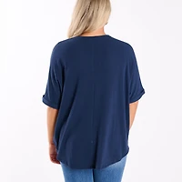 Crepe Swing Short Sleeve Top