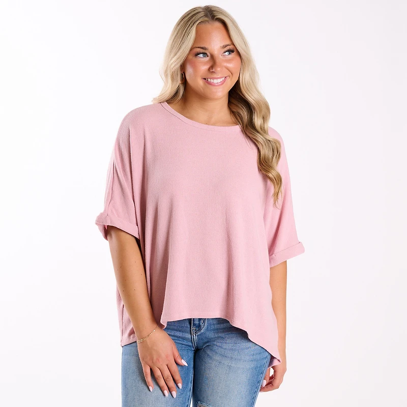 Crepe Swing Short Sleeve Top