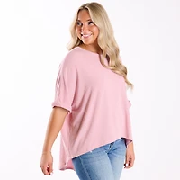 Crepe Swing Short Sleeve Top