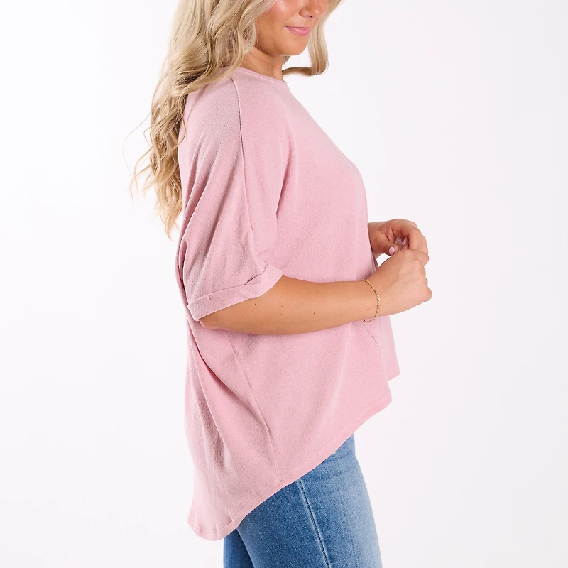 Crepe Swing Short Sleeve Top