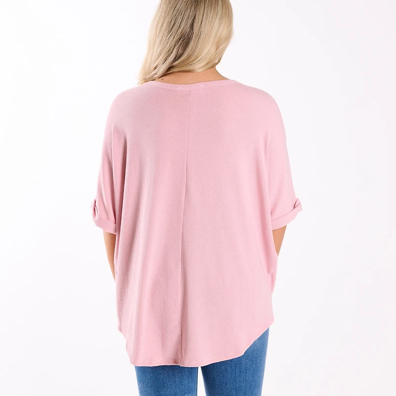 Crepe Swing Short Sleeve Top