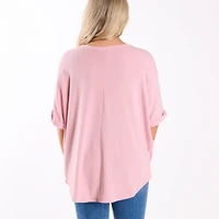 Crepe Swing Short Sleeve Top