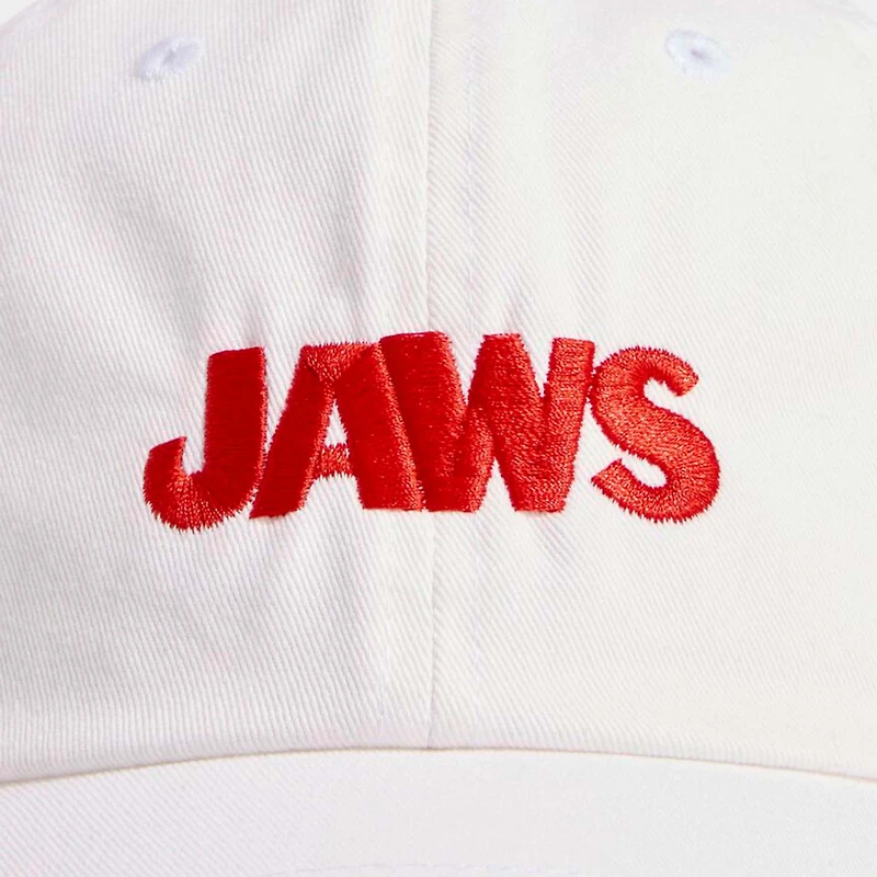 Jaws Red Logo Hat in White Cap