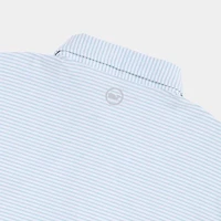 Bradley Stripe Sankaty Polo White and Aqua
