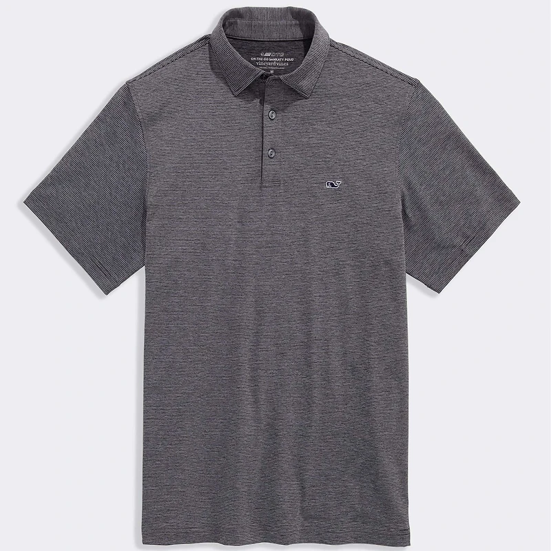 St. Jean Sankaty Polo Black and White Stripe