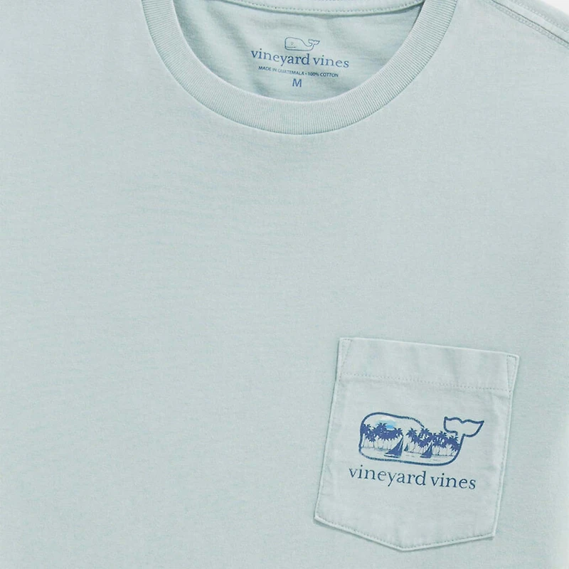Surf Palm Sail Whale Short Sleeve T-Shirt Spray