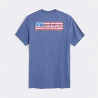 Classic USA Logo Box Short Sleeve T-Shirt Moonshine Blue