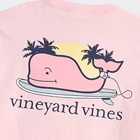 Surfer Whale Short Sleeve T-Shirt Flamingo