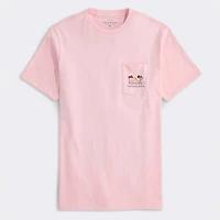 Surfer Whale Short Sleeve T-Shirt Flamingo