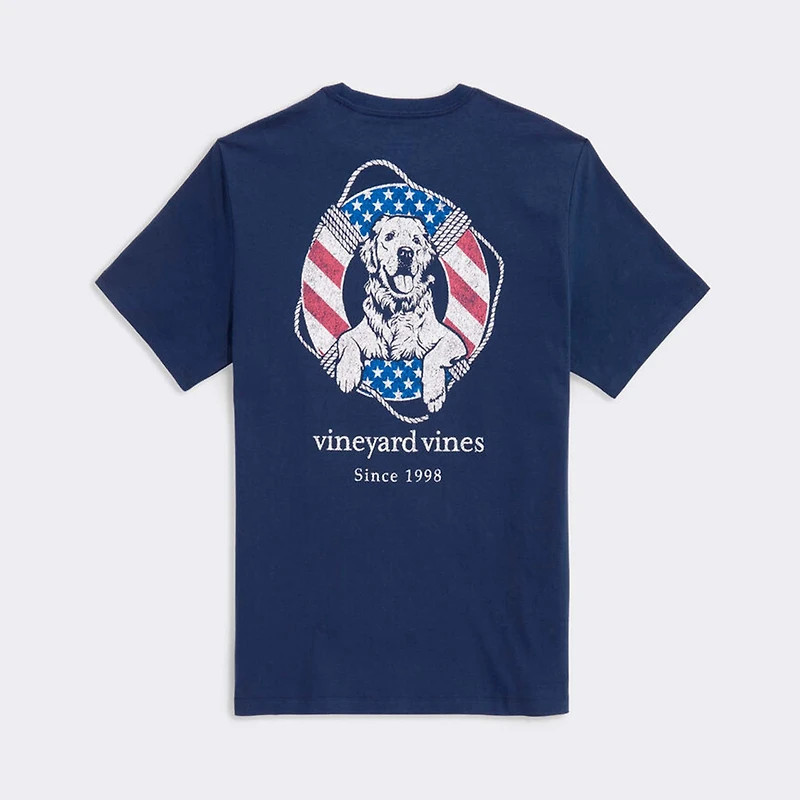 USA Dog Life Ring Short Sleeve T-Shirt