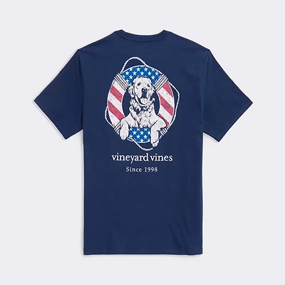 USA Dog Life Ring Short Sleeve T-Shirt