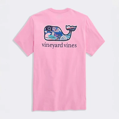 Stickers Whale Sleeve T-Shirt Cotton Candy