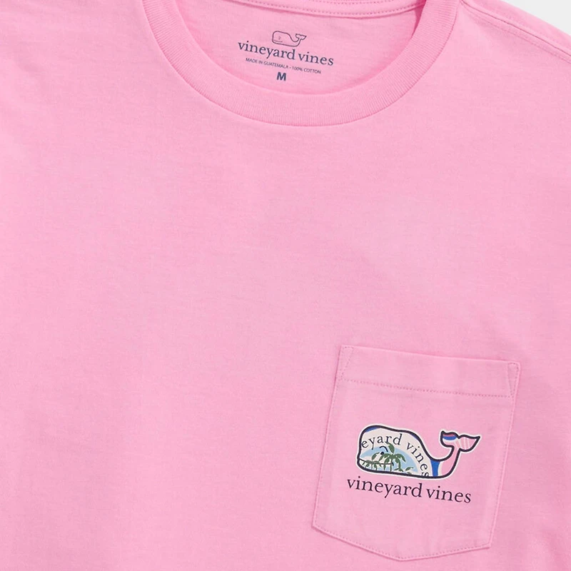 Stickers Whale Sleeve T-Shirt Cotton Candy