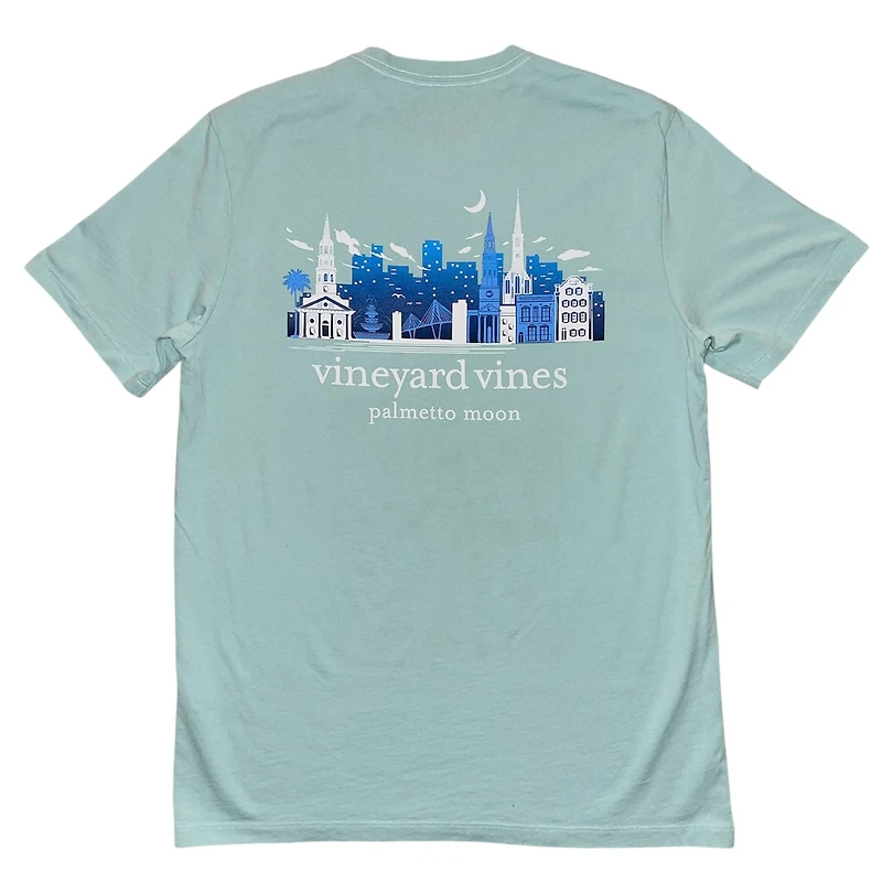 Charleston Skyline Short Sleeve T-Shirt Aqua Haze