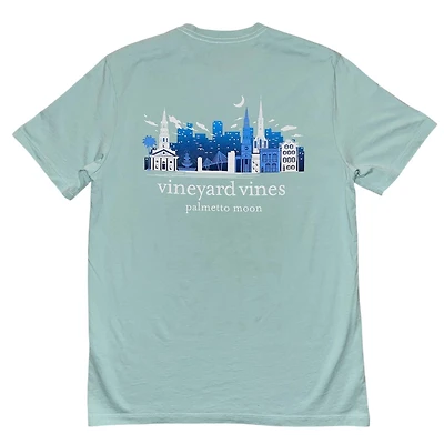 Charleston Skyline Short Sleeve T-Shirt Aqua Haze