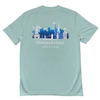 Charleston Skyline Short Sleeve T-Shirt Aqua Haze