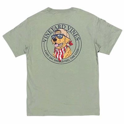 America Dog Short Sleeve T-Shirt