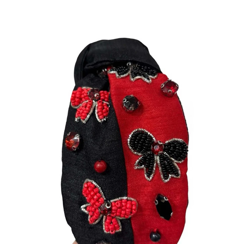 Red and Black Gameday Headband