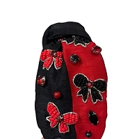 Red and Black Gameday Headband