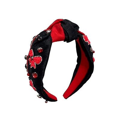 Red and Black Gameday Headband