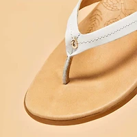 Women's Honu Sandals Bright White and Golden Sand