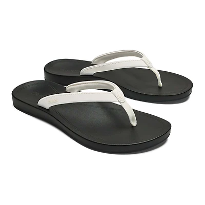 Women's Uiki Sandals Bright White and Lava Rock